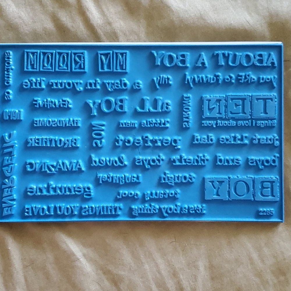 💥5/$25 The Angel Co Acrylic Stamp Set BOY NWOT